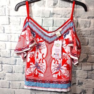 Cute Boho Ruffled L Crop Top by Jealous Tomato